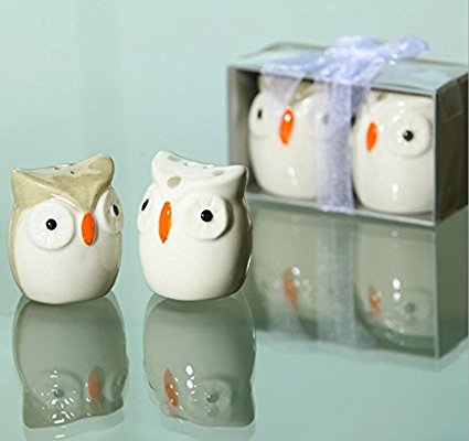 Owl Salt and Pepper Shaker For Wedding Favors, Set of 96