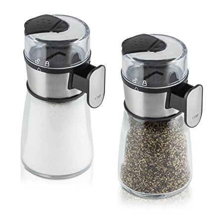 Modernhome Precision Salt & Pepper Mill Set, Stainless Steel