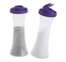 Tupperware Large Hourglass Salt & Pepper Shakers, Berry Bliss