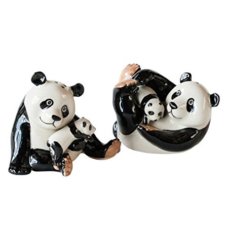 Pandas Salt and Pepper Shakers