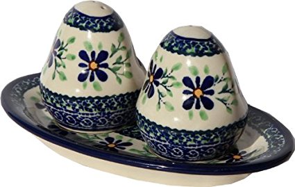 Polish Pottery Salt and Pepper Shakers From Zaklady Ceramiczne Boleslawiec #961-du121 Unikat Pattern