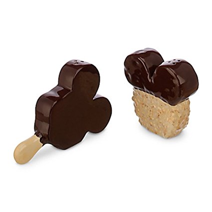 Disney Parks Mickey Mouse Ice Cream Krispie Treat Figurine Salt and Pepper Shaker Set