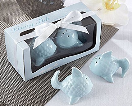 Kissing Fish Ceramic Salt and Pepper Shakers Wedding Favors (24)