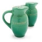 Le Creuset Stoneware 3 Ounce Salt and Pepper Shakers, Fennel Green