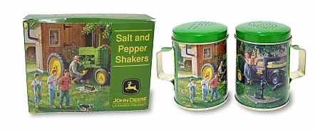 John Deere Tin Salt and Pepper Shaker Set