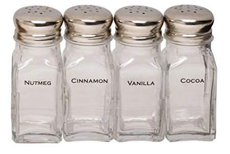 Espresso Supply Labeled Shaker Set, Set of 4