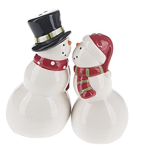 Kissing Snowmen Salt & Pepper Shaker Set