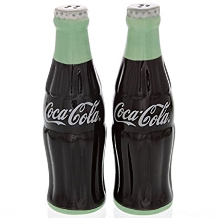 Coca-Cola Ceramic Salt & Pepper Shakers - Shaped Like Coke Bottles