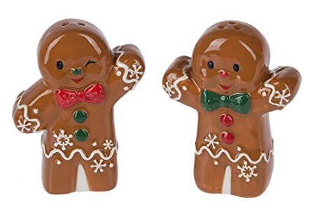 Midwest CBK Gingerbread Holiday Christmas Salt and Pepper Shaker Set