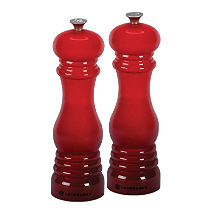 Le Creuset Cherry 8 Inch Salt & Pepper Mill Set